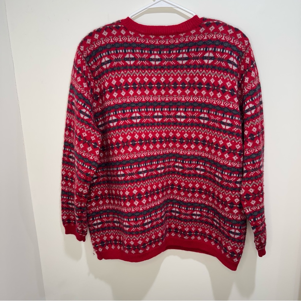 Karen Scott II Pure Wool Fair‎ Isle Cardigan Sweater 1X - Picture 6 of 9